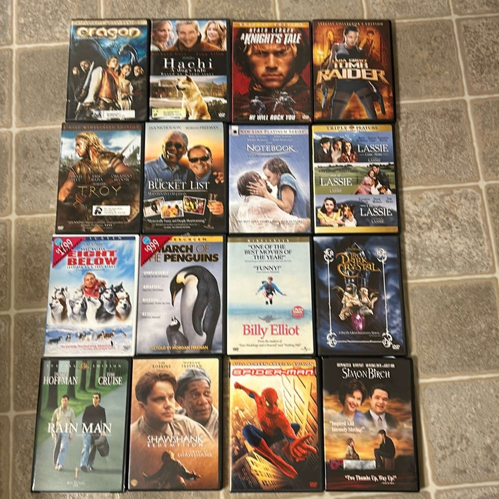 Collection of  16 DVDs. Variety of titles.